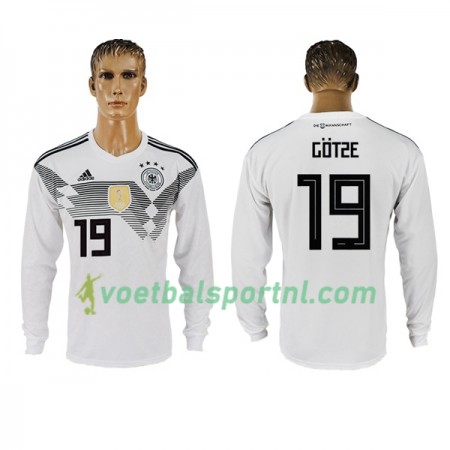 Duitsland Gotze 19 Thuis Shirt WK voetbal 2018 L/S